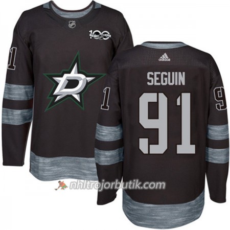 Män Ishockey Dallas Stars Tröja Tyler Seguin 91 1917-2017 100th Anniversary Adidas Svart Authentic